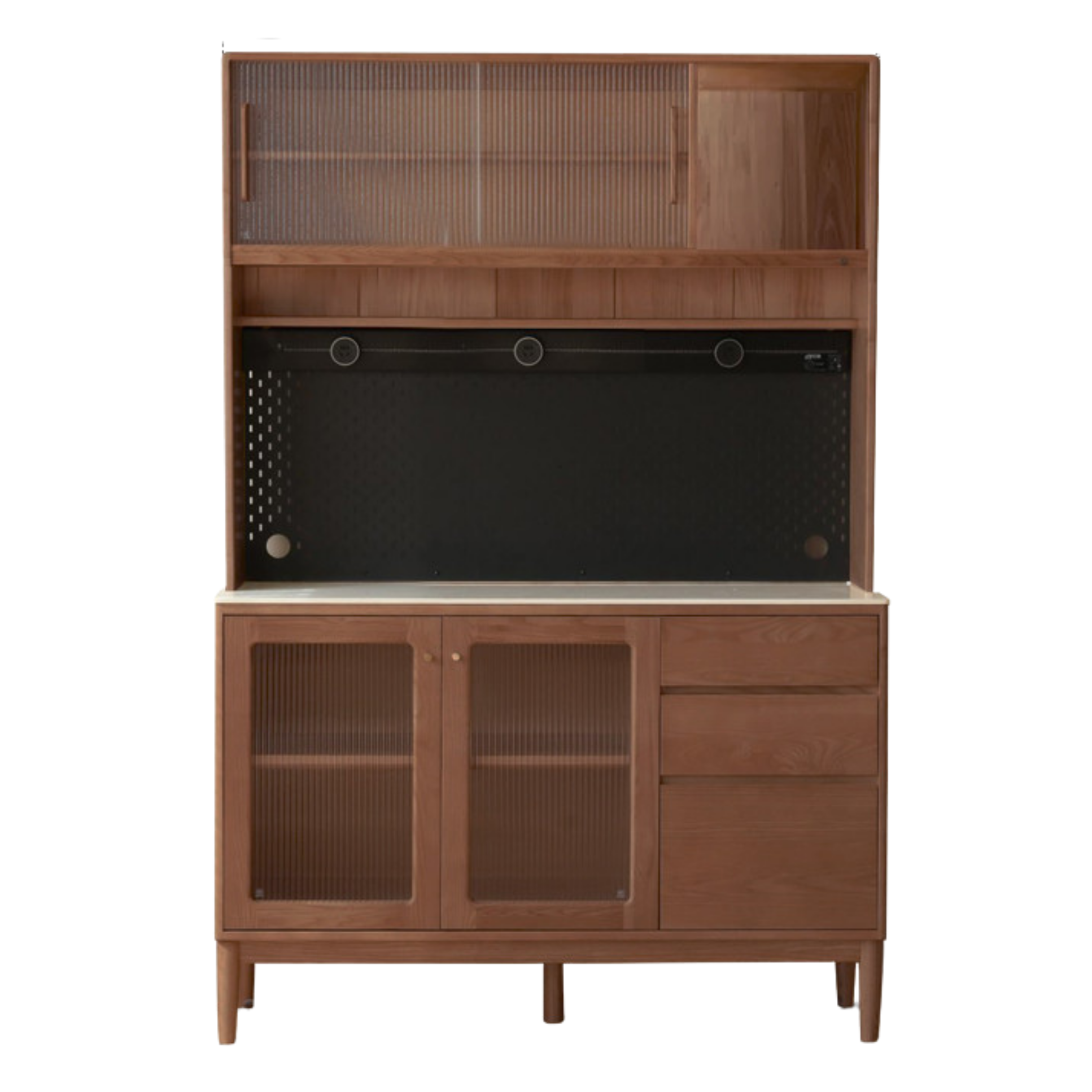 Ash Solid Wood Rock Board Dining Sideboard