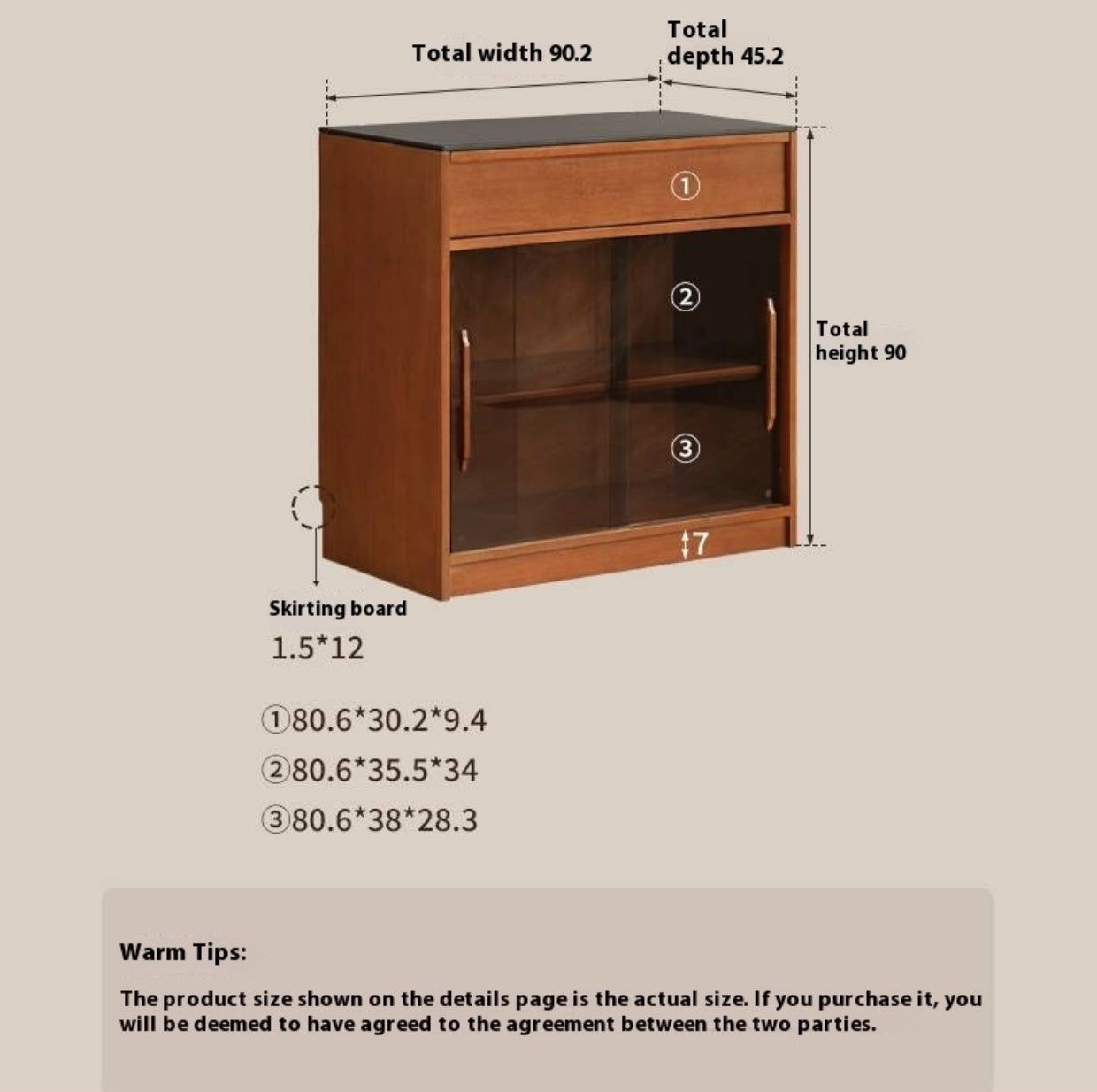 Poplar Solid Wood Medieval Sideboards.