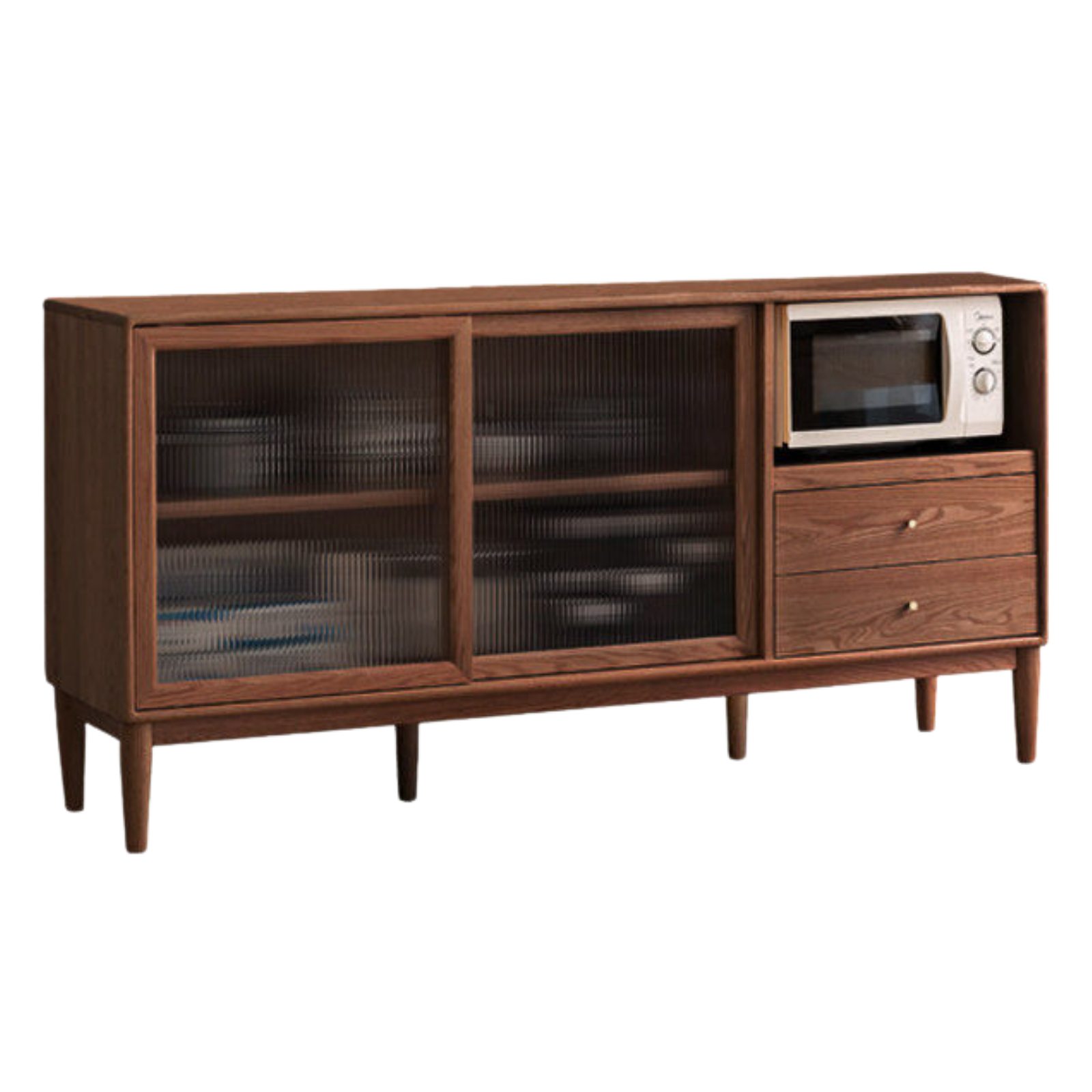 Ash Solid Wood Sideboard High Wine Cabinet Buffet