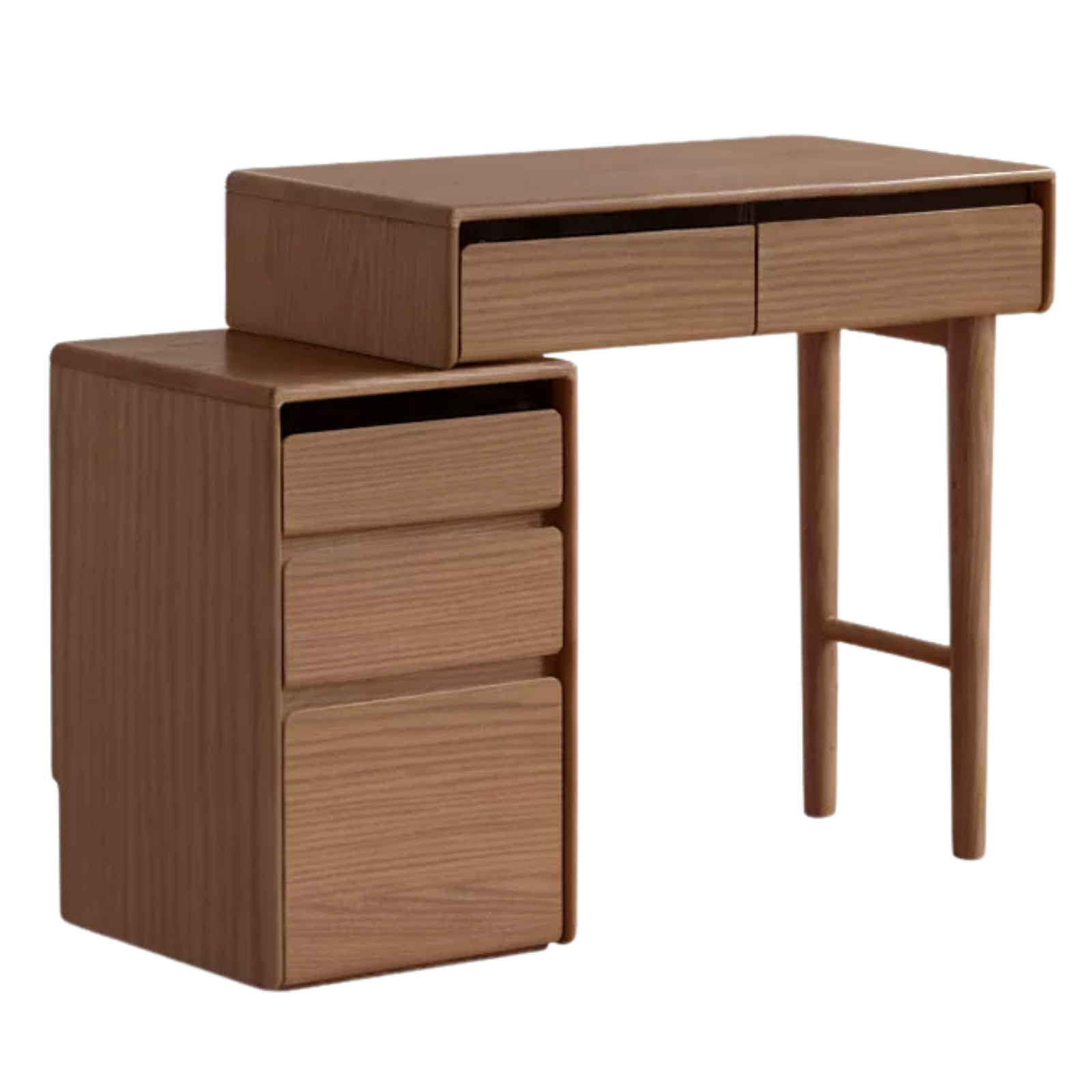 Ash, White Ash, Oak Solid Wood Modern Retractable Vanity Table