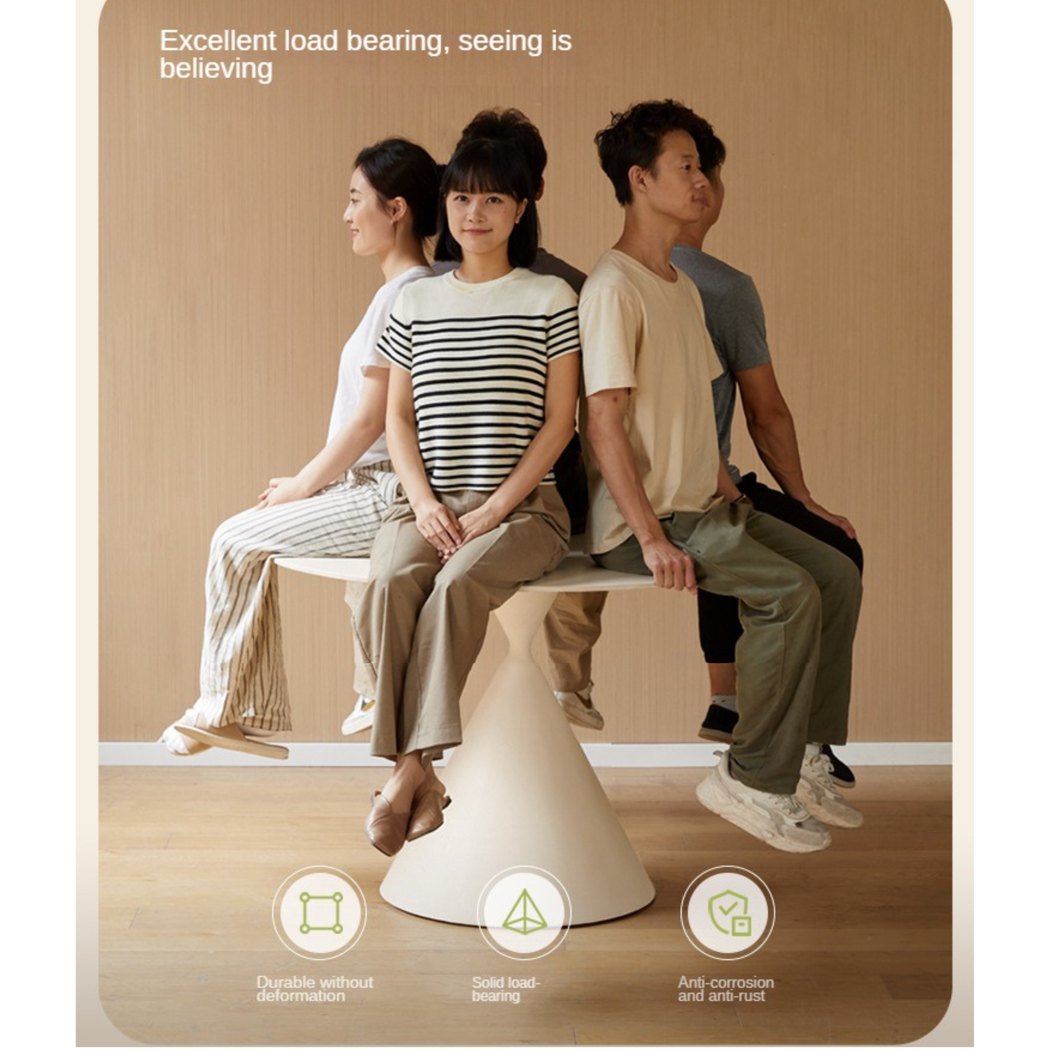 Rock Cream Style Round Table.