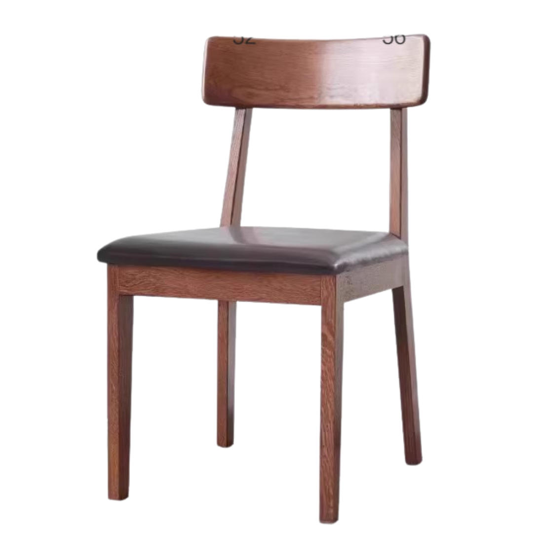 Black Walnut, Ash, Oak Solid Wood, Solid Rubberwood Dining Chair Set of 4