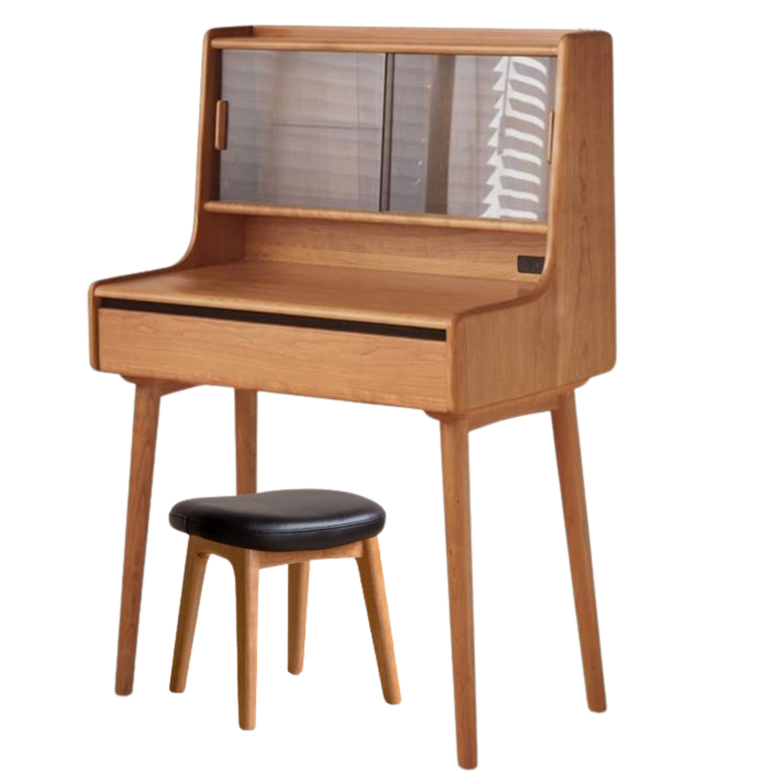 Cherry Solid Wood Multifunctional Vanity Table