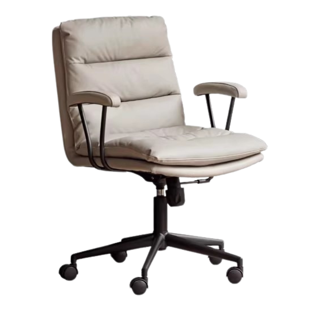 Organic Leather Office Ergonomic Liftable Chair