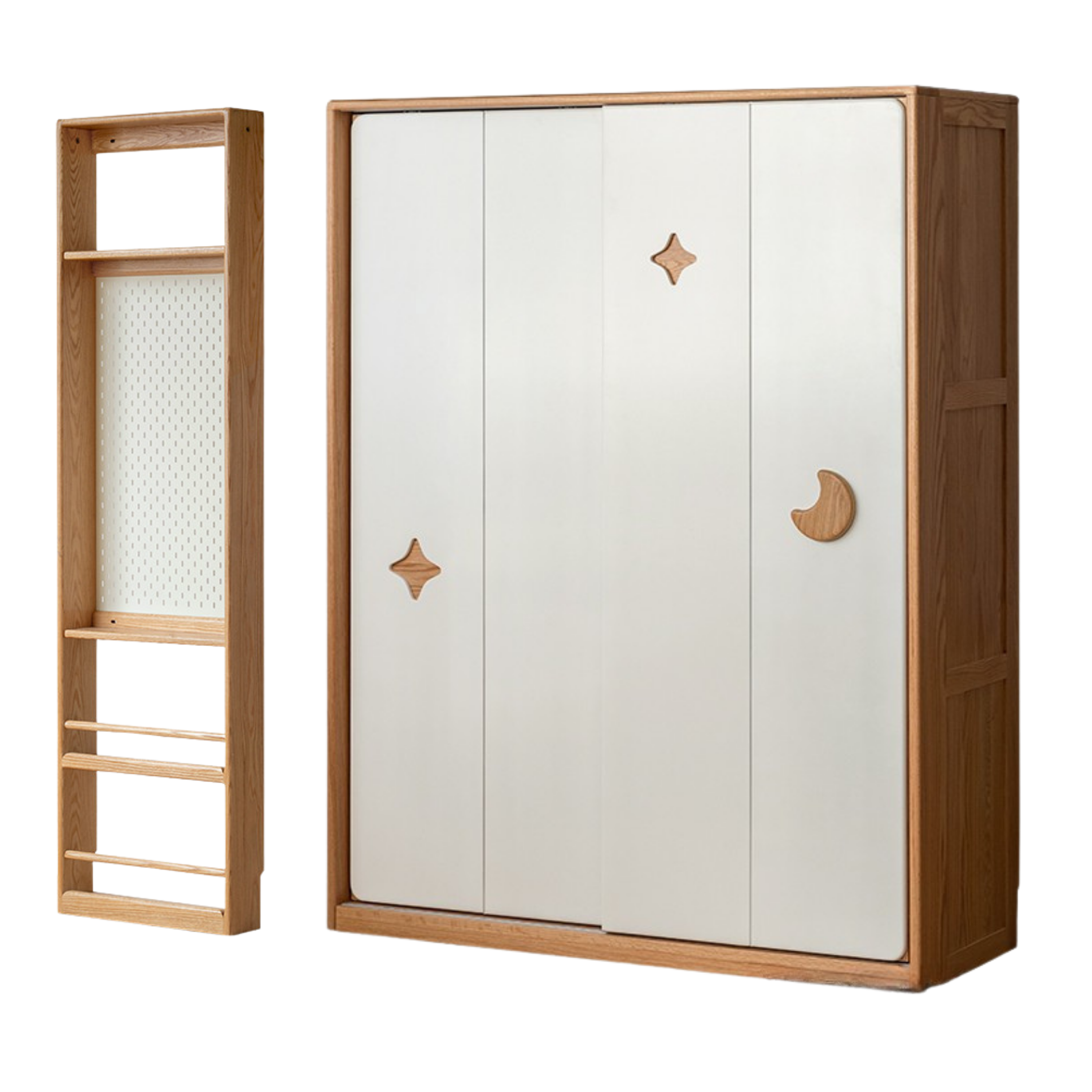 Oak Solid Wood Modern Children's Wardrobe