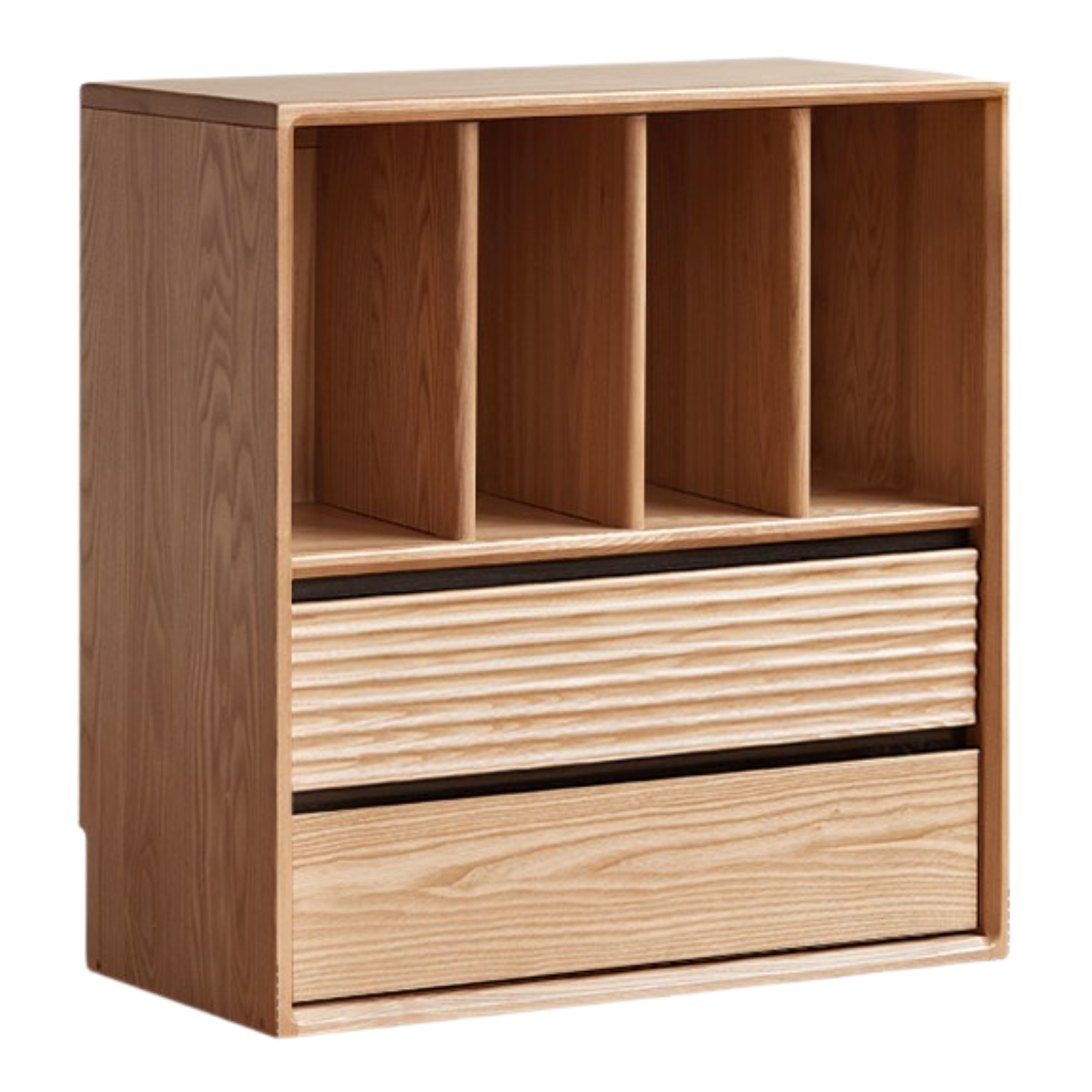 Ash, White Ash, Oak Solid Wood Combination Module Bookcase))