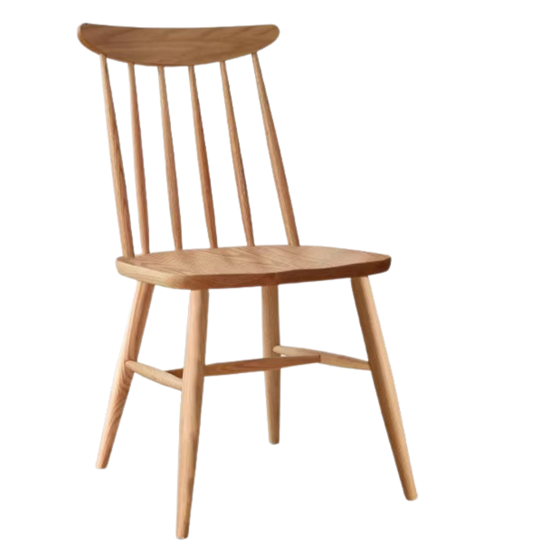 Black Walnut, Ash, Oak, Cherry, Beech Solid Wood Windsor Chair 4 Pcs Set