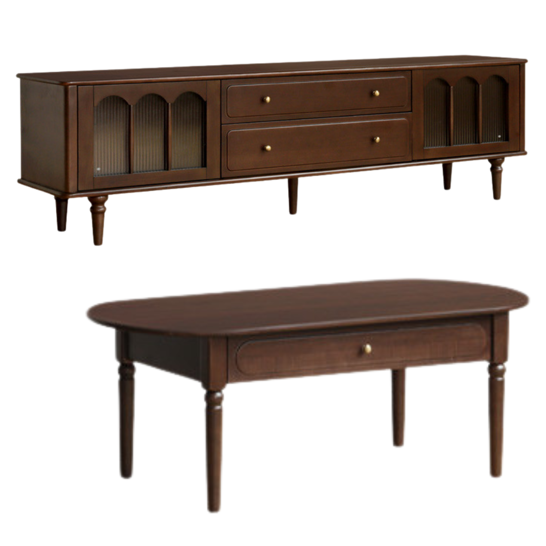 Poplar Solid Wood American Style TV Cabinet.