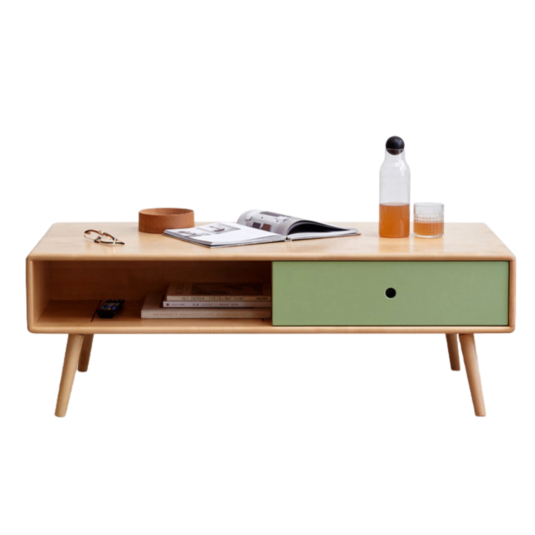 Beech Solid Wood Coffee Table Nordic Simple.
