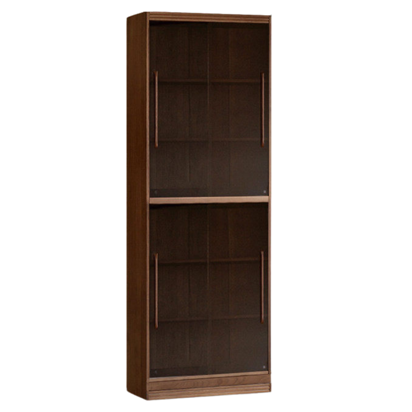 Black Walnut, Sandalwood Solid Wood Light Luxury Combined Bookshelf With Seat