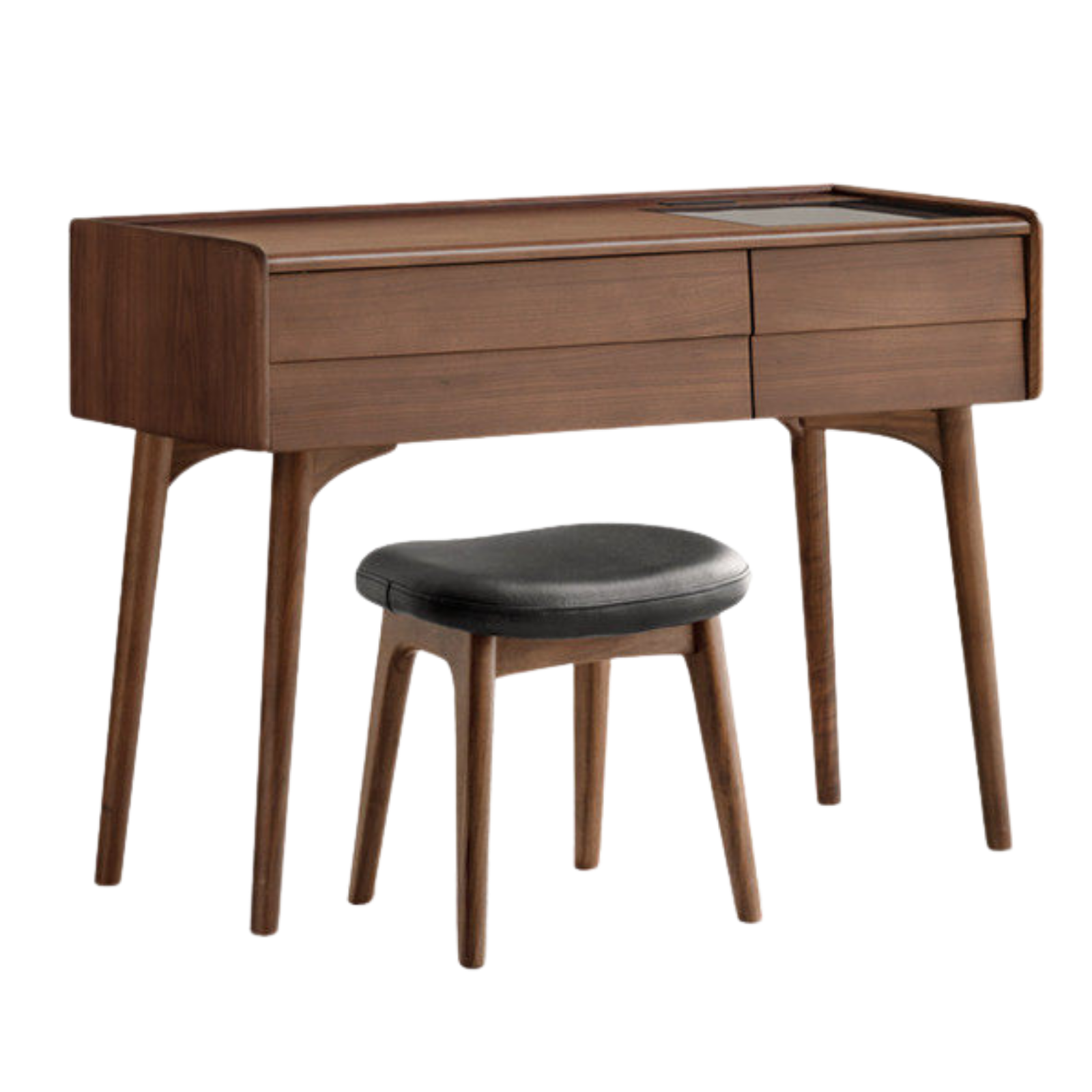 Black Walnut Solid Wood Italian Light Luxury Vanity Table