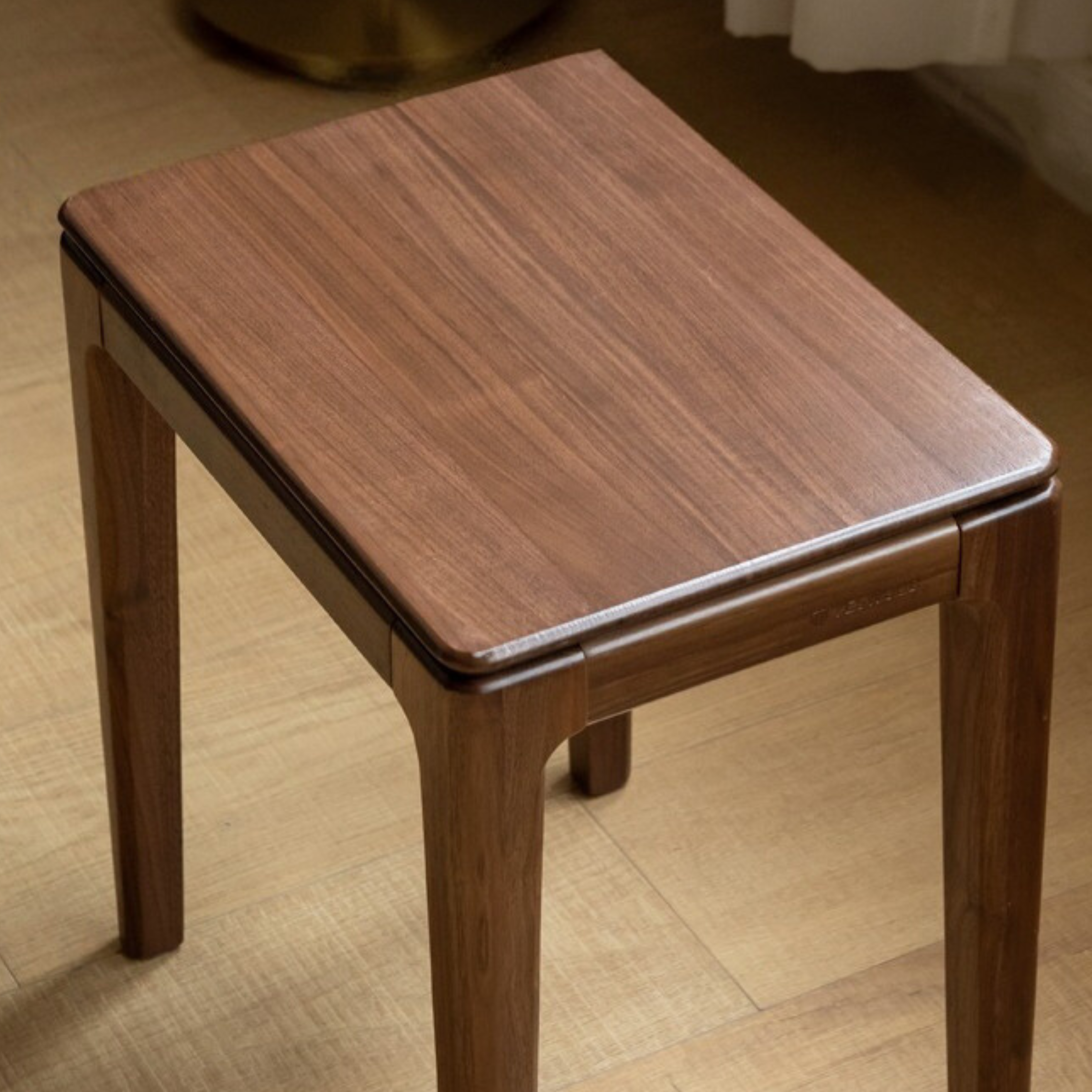 Black Walnut, Oak Solid Wood Makeup Stool