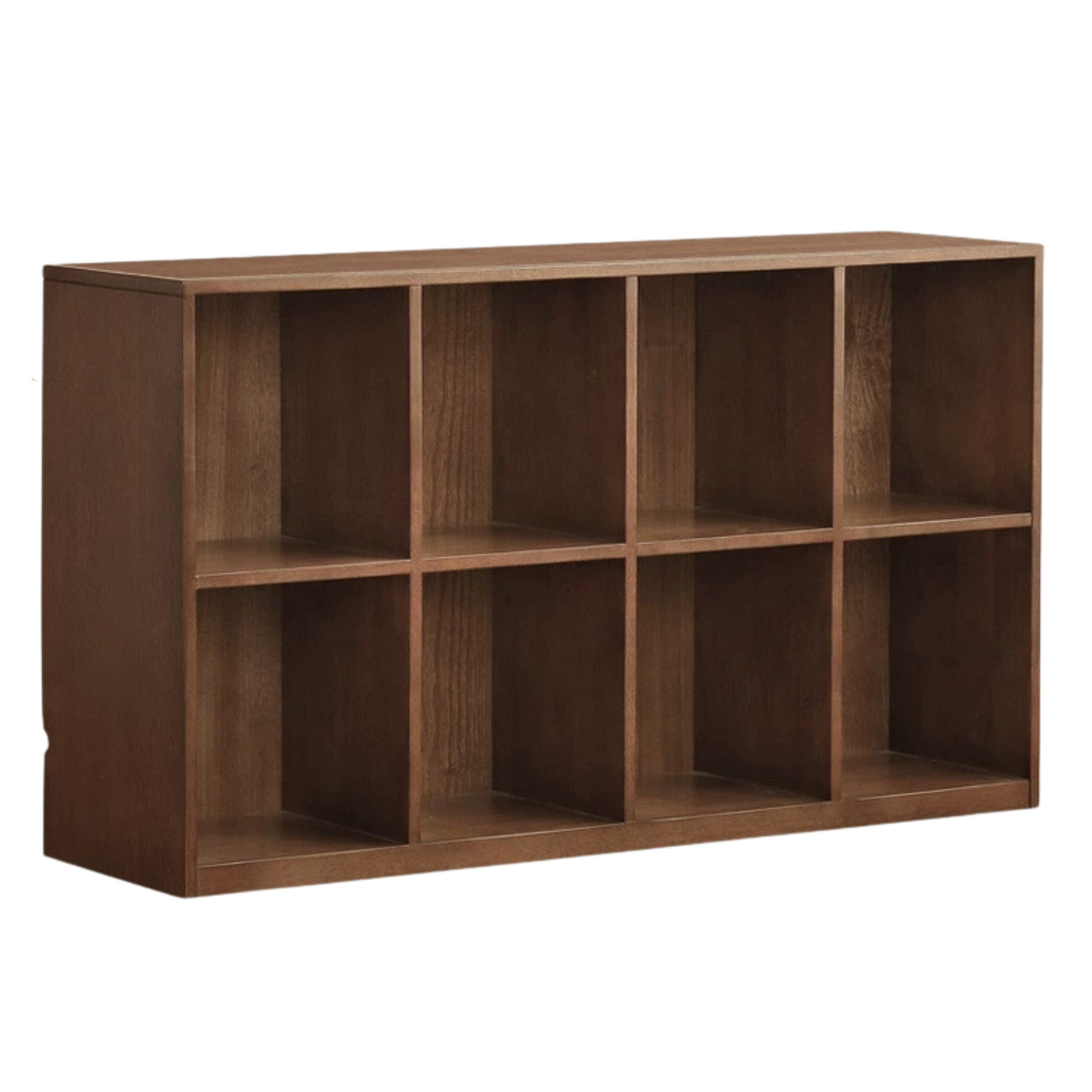Solid Rubberwood Wall-Mounted Combination Bookcase