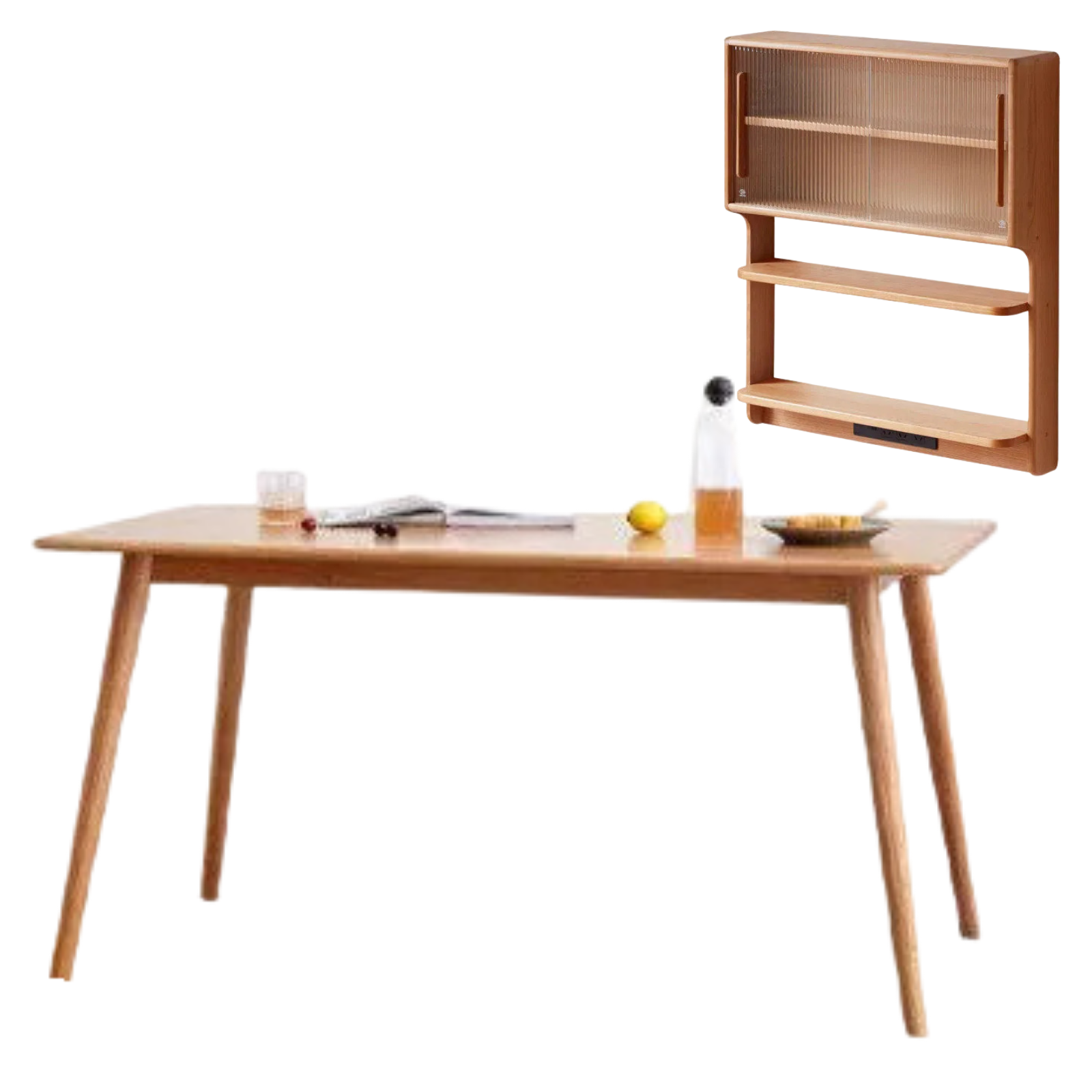 Oak, Beech, Cherry Wood Solid Wood Wall-Mounted Suspended Cabinet