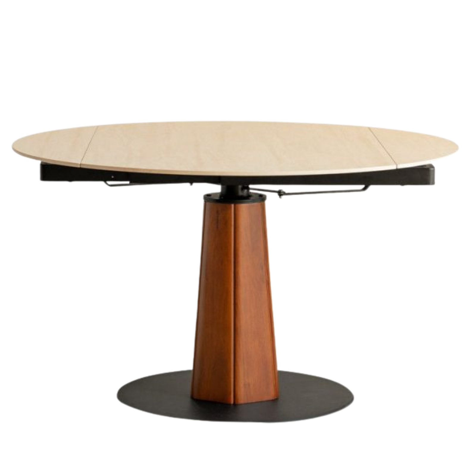 Tulipwood Solid Wood Rock Plate Round Table with Folding Feature