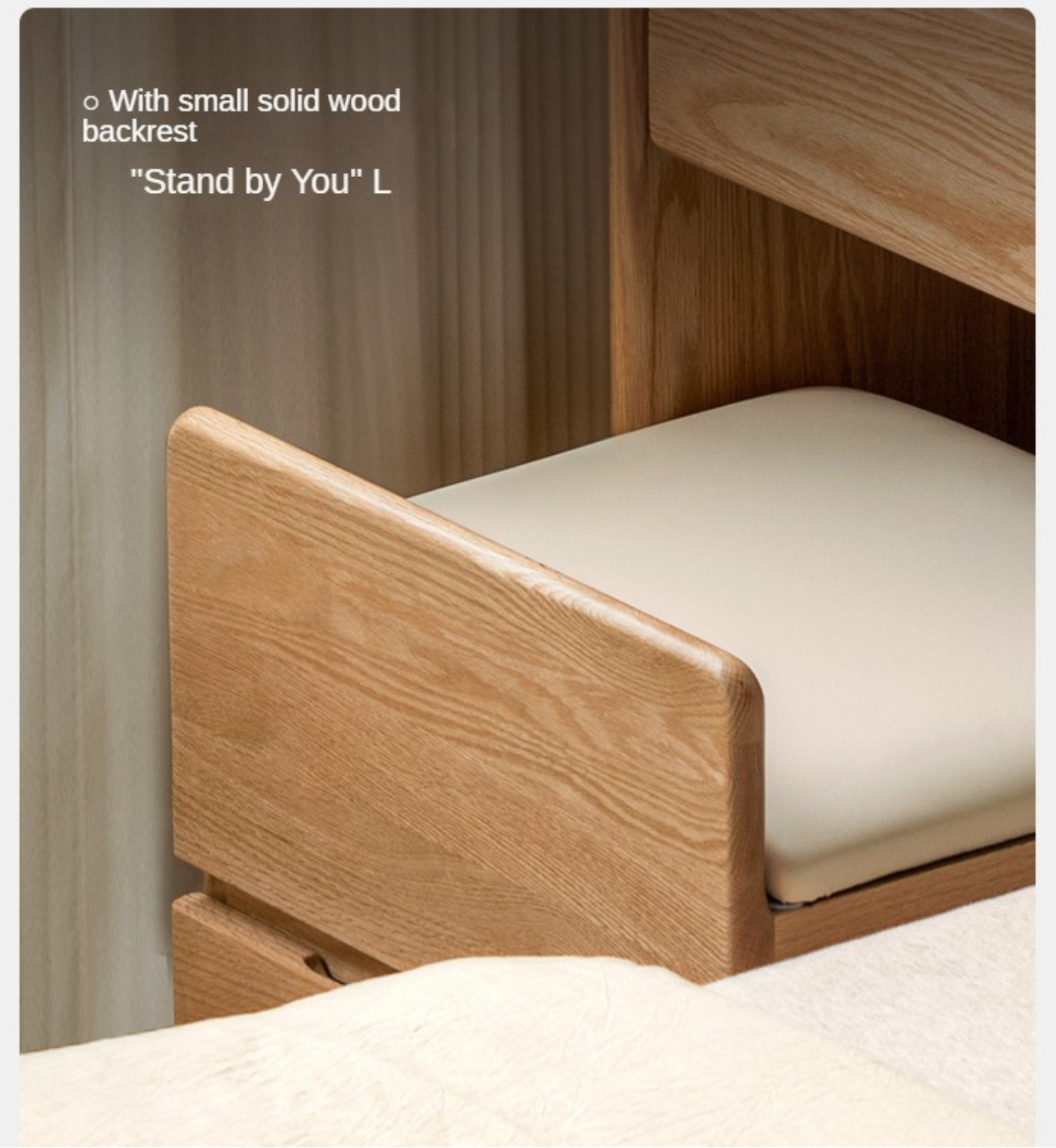 Oak, Solid Rubberwood Modern Vanity Table