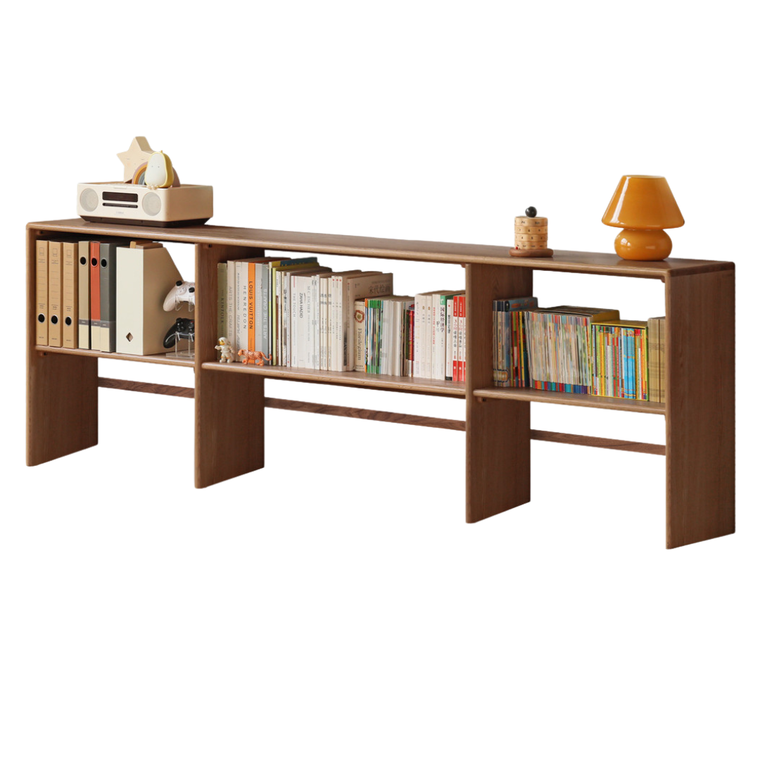 Oak, Solid Rubberwood TV Cabinet Minimalist Children's Toy Storage.