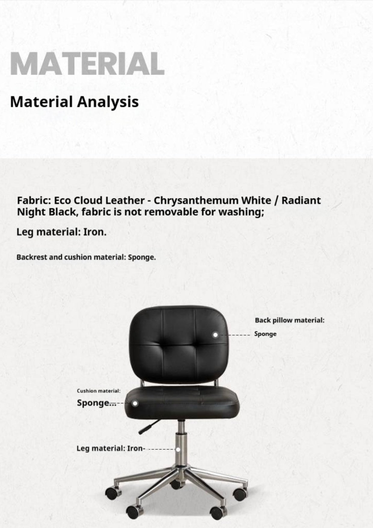 Fabric Modern Minimalist Makeup Stool