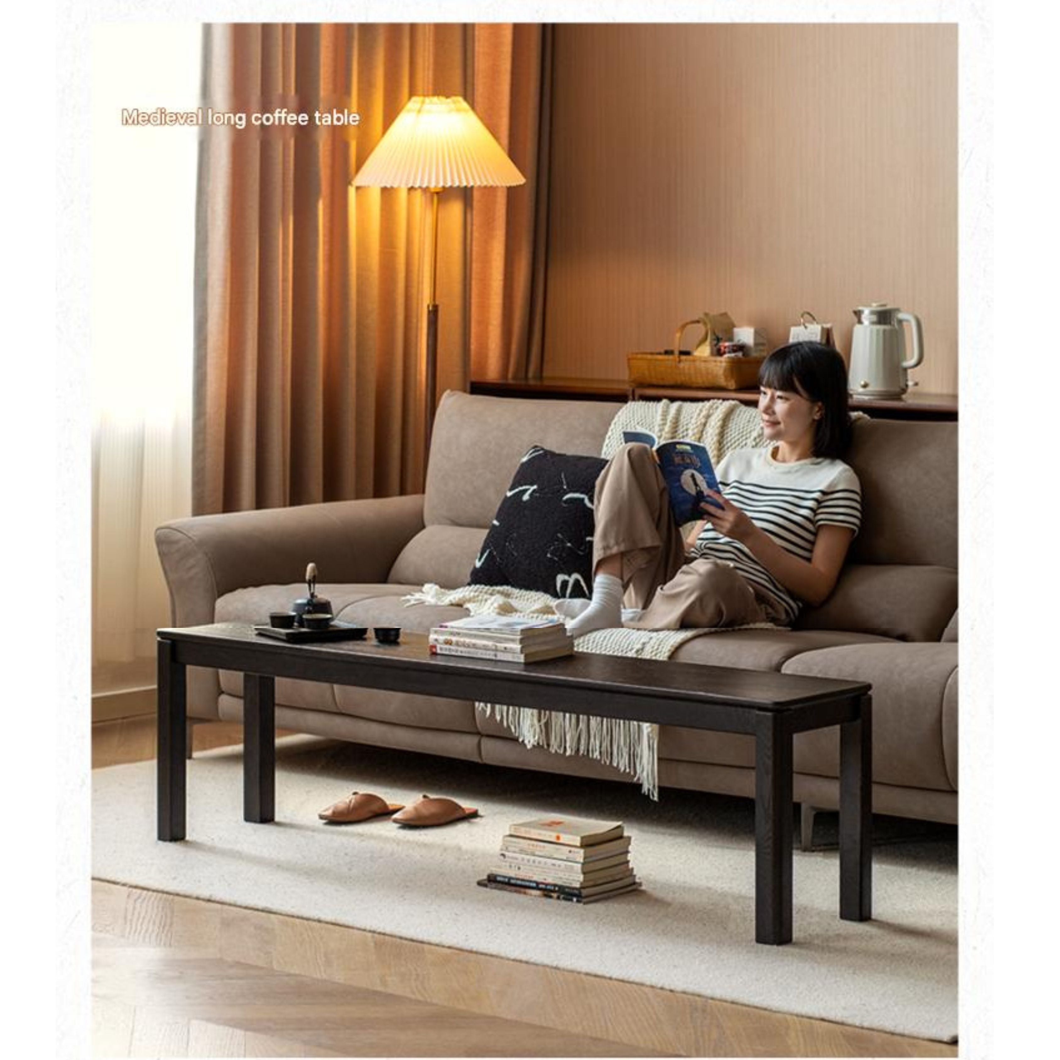 Oak Solid Wood American Modern Bench