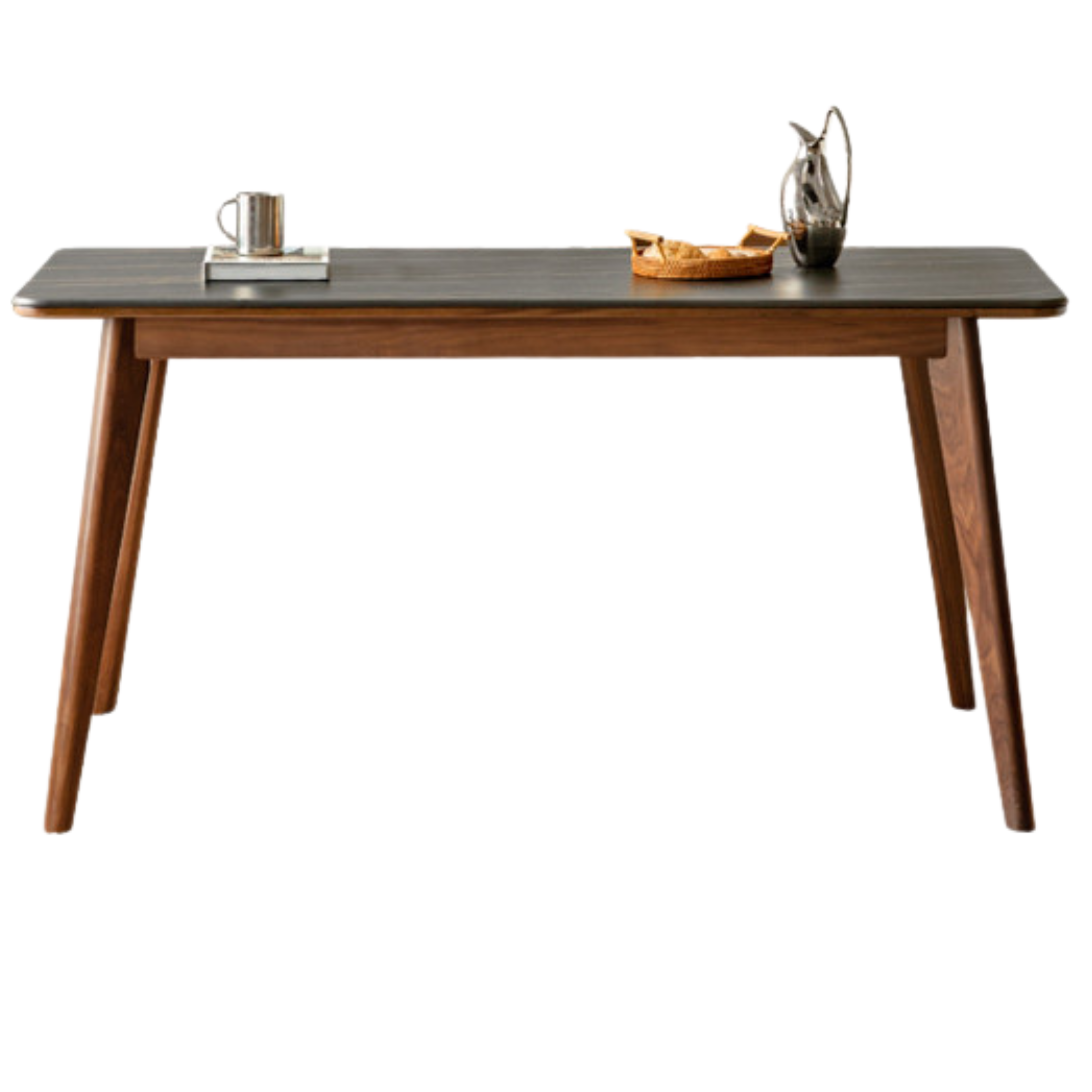 Ash, Black Walnut, Sandalwood Solid Wood Rock Plate Dining Table