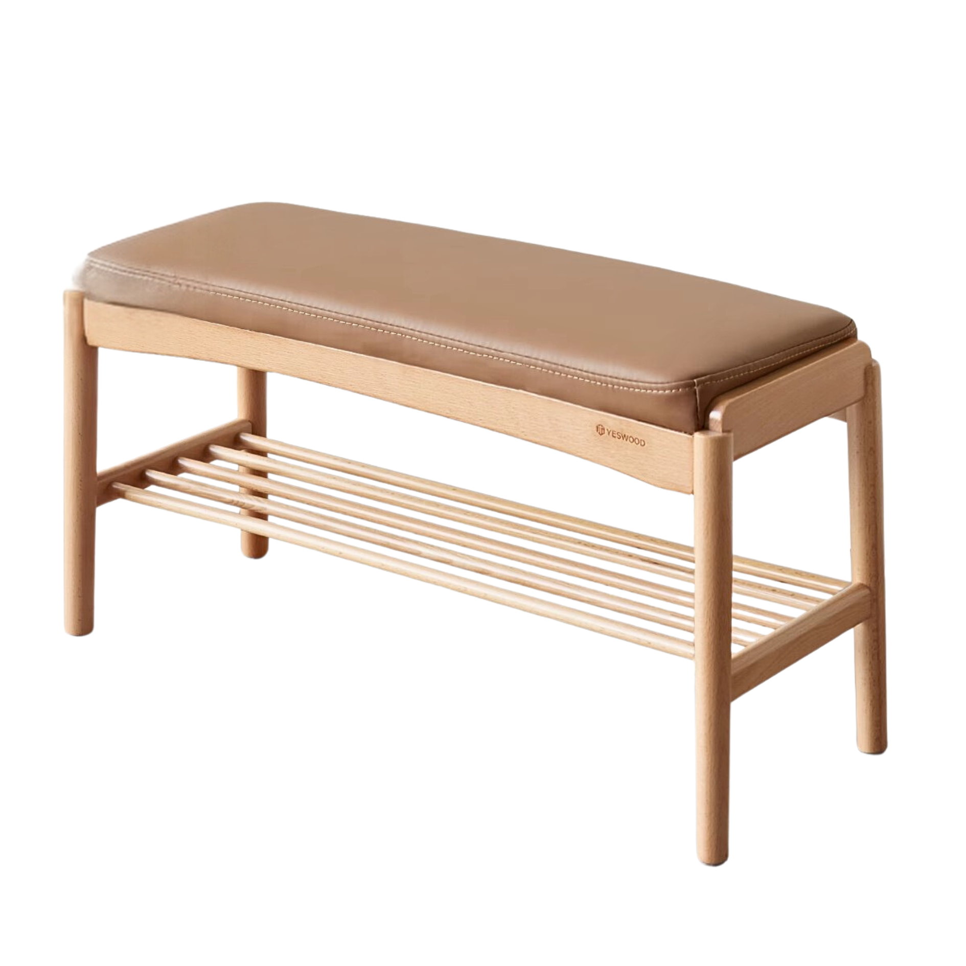 Back Walnut, Oak, Beech, Cherry Solid Wood Shoe Storage Bench