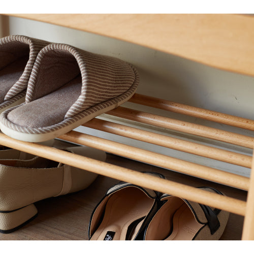Beech Solid Wood Shoe Storage Bench