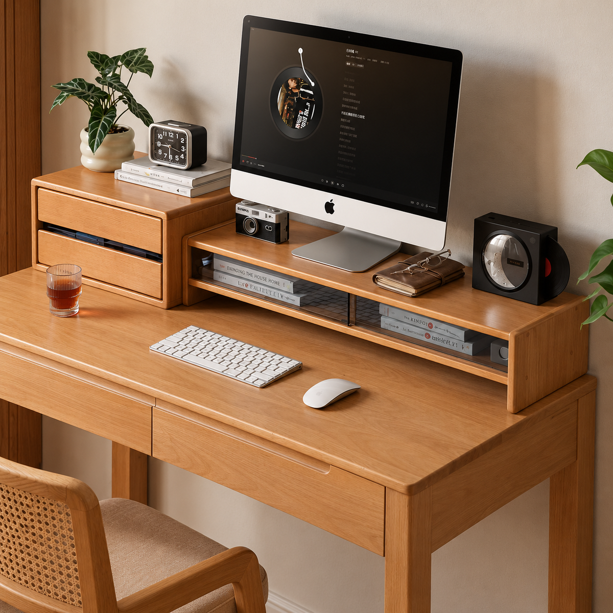 Beech Solid Wood Desktop organizer