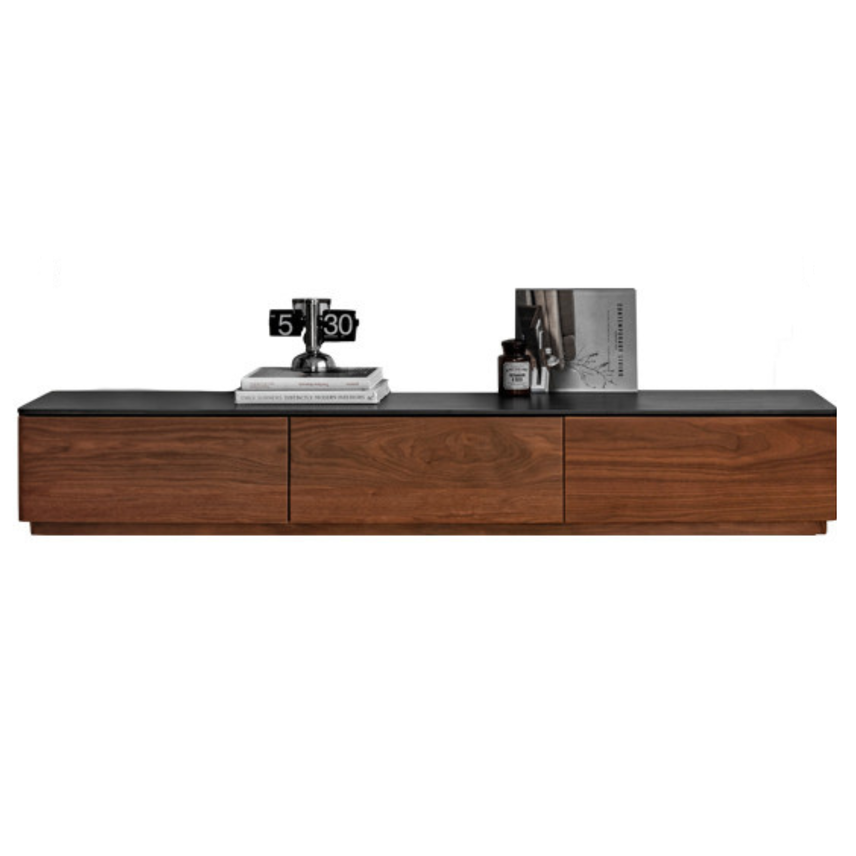 Black Walnut Solid Wood TV Stand Rock Slab