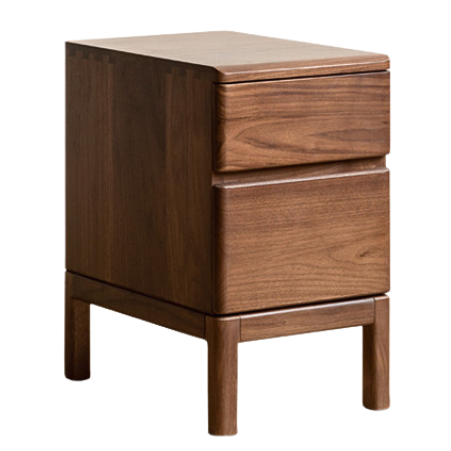 Black Walnut, Ash Solid Wood Storage Nightstand