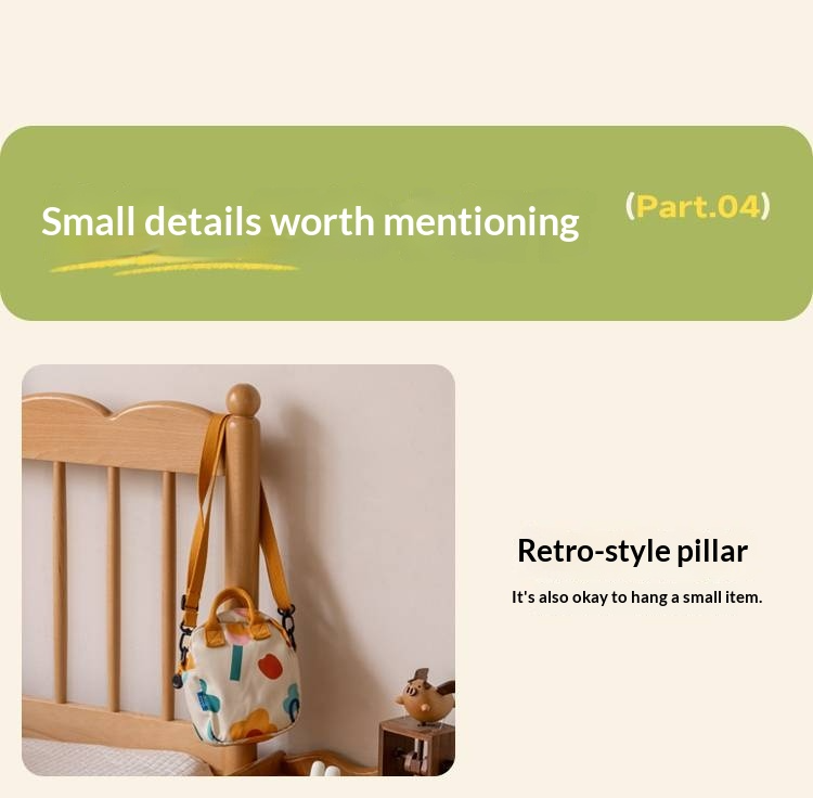 Oak solid wood children's bed<