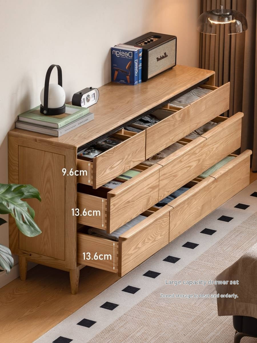 Ash Solid Wood Modern Drawer Cabinet