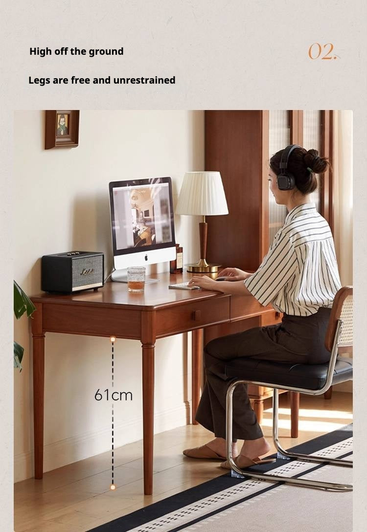 Poplar Solid Wood Medieval Style Desk