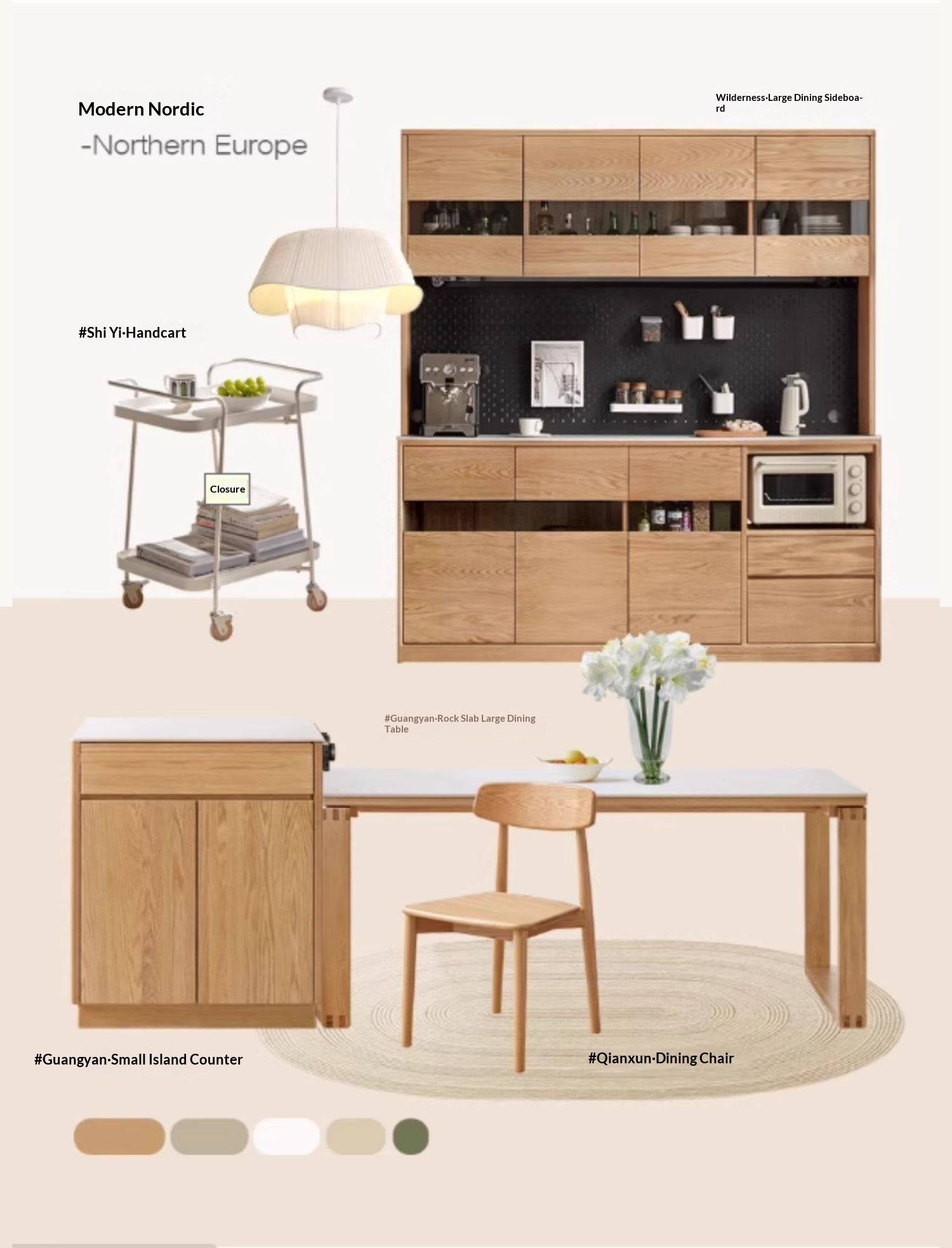 4 pcs set - Black Walnut, White Ash, Ash, Oak, Cherry, Solid RubberWood Dining Chair