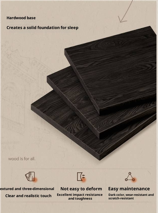 Luxury Genuine Leather Soft Backrest Bed, American Retro Style