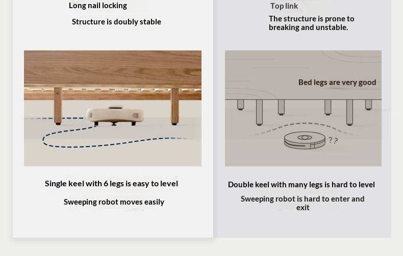 Black Walnut Solid Wood Bed — Italian Light Luxury Style