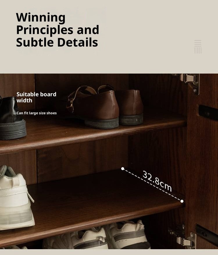 Oak Solid Wood Capacity Shoe Cabinet