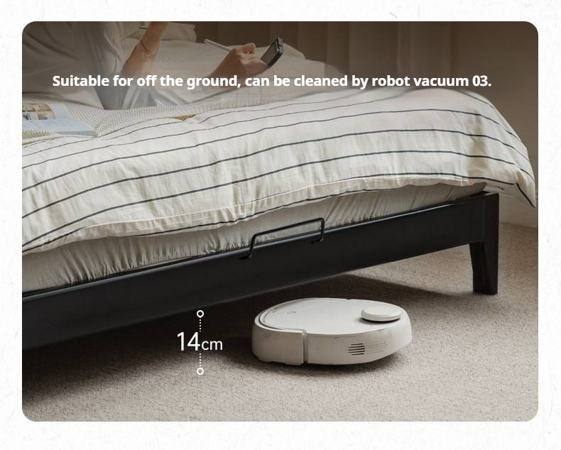 Rubberwood Solid Wood Bed — Modern Minimalist Design with Black Soft Headboard