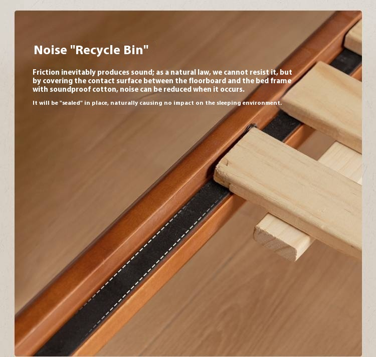 Poplar Solid Wood Bed – French Retro Design with Soft Fabric Upholstery