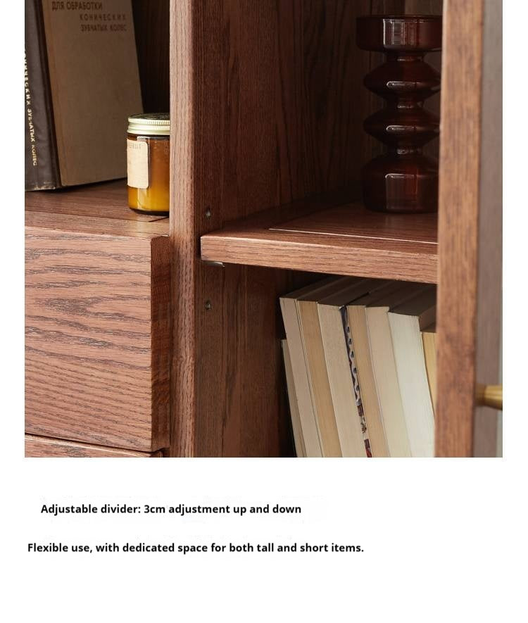 Oak Solid Wood, Solid Rubberwood Side Cabinet.