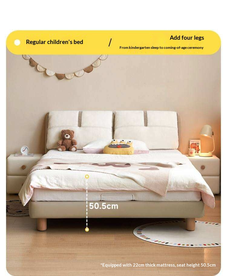 Kids Upholstered Montessori Platform Bed with Removable Washable Cover