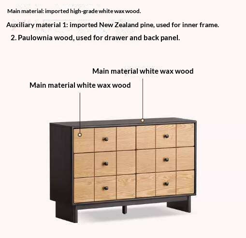 Ash Solid Wood Modern Chest of Drawers