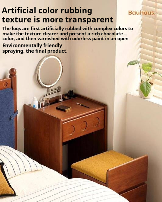 Solid Tulipwood Classic Vintage Vanity Table.