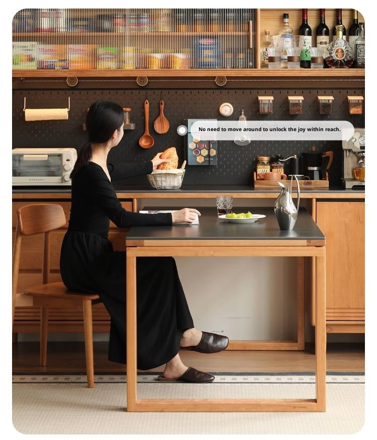 Cherry Solid Wood Rock Plate Sideboard