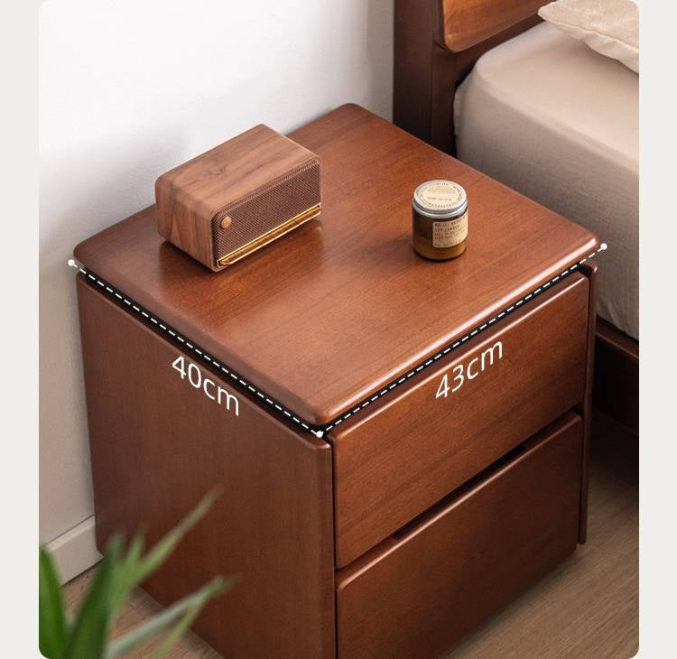 Poplar Solid Wood Vintage Style Nightstand