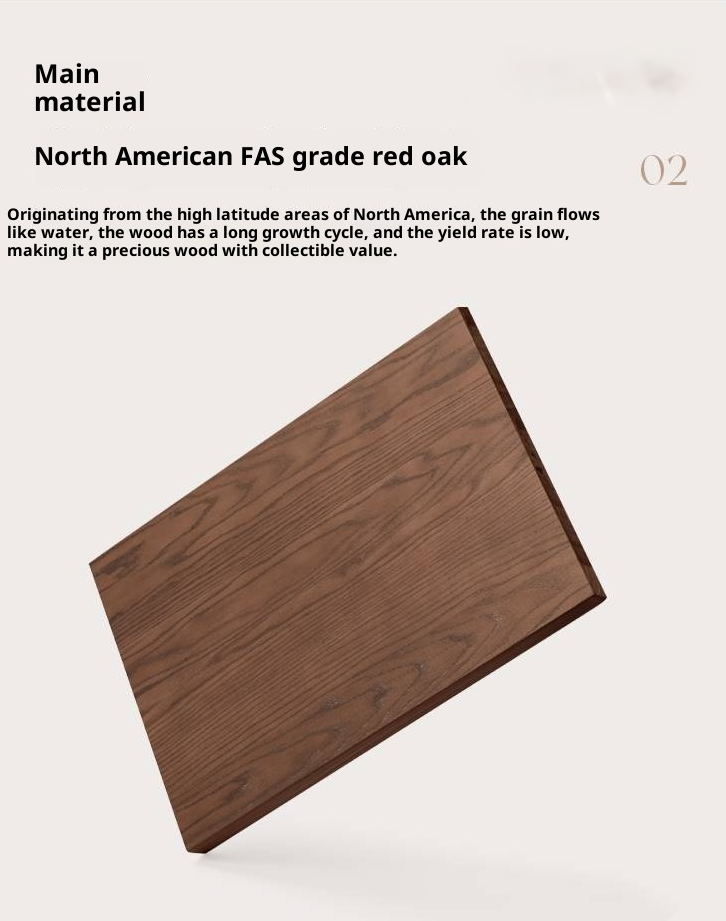 Oak Solid Wood Modern Minimalist Multifunctional with Light Box Bed