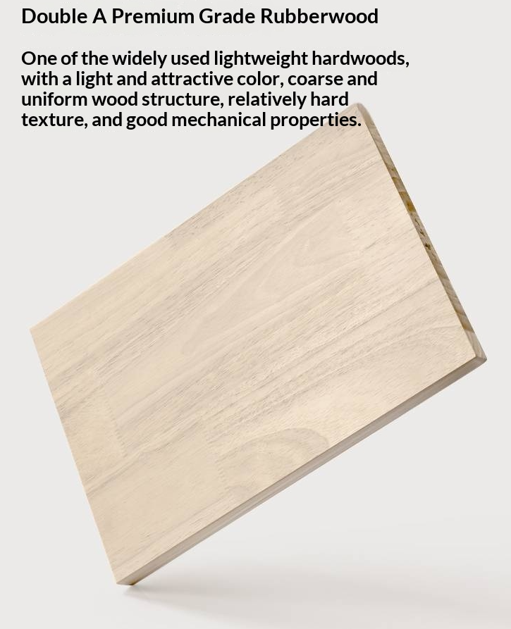 Rubberwood Solid Wood Platform Bed, Headboard-Free Box Bed, Modern Minimalist