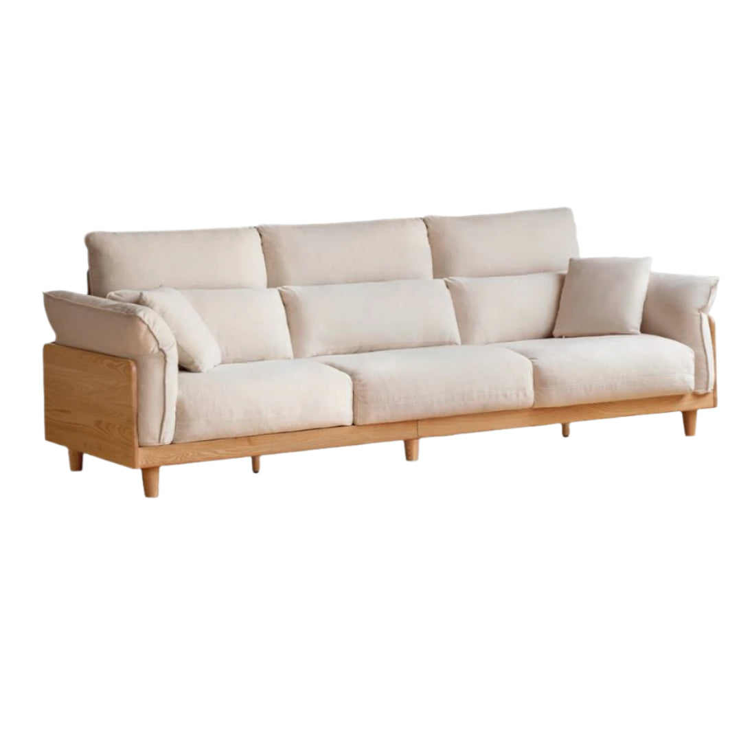Oak Solid Wood high-back sofa