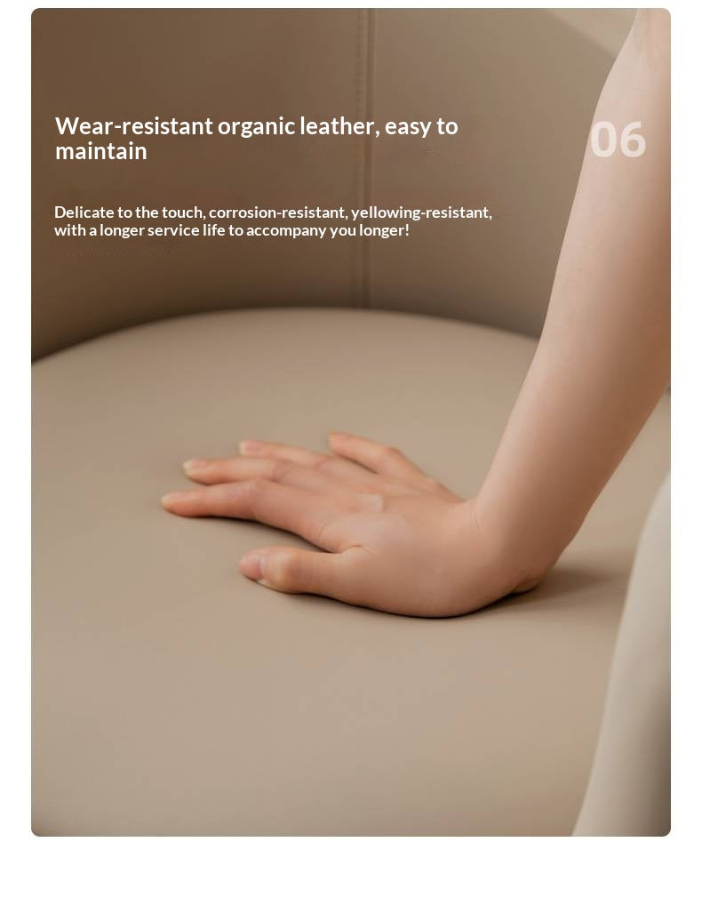 Organic Leather Soft Comfortable Italian Light Luxury Computer Chair