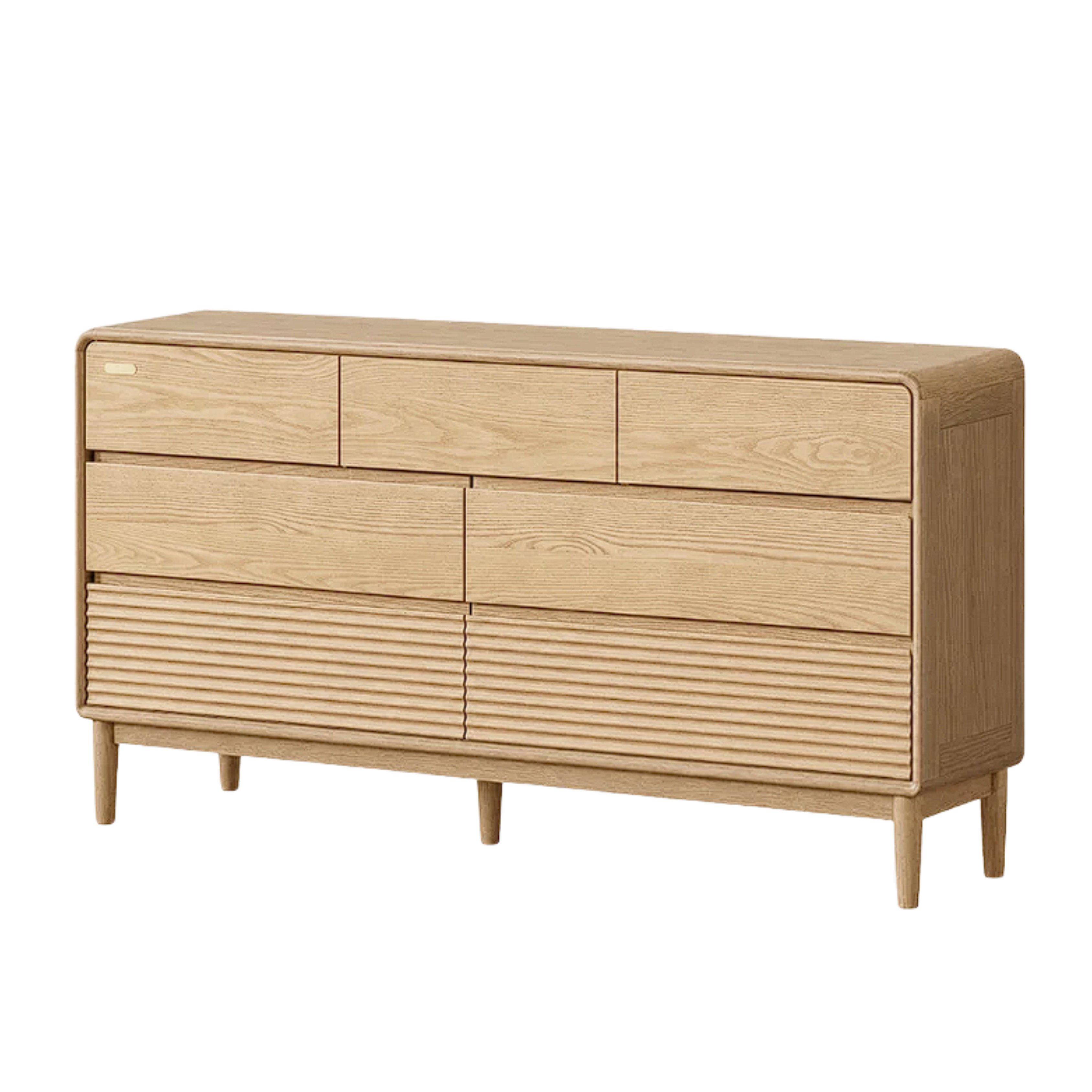 Ash, Oak Solid Wood Chest of Drawers with Modern Minimalist Design
