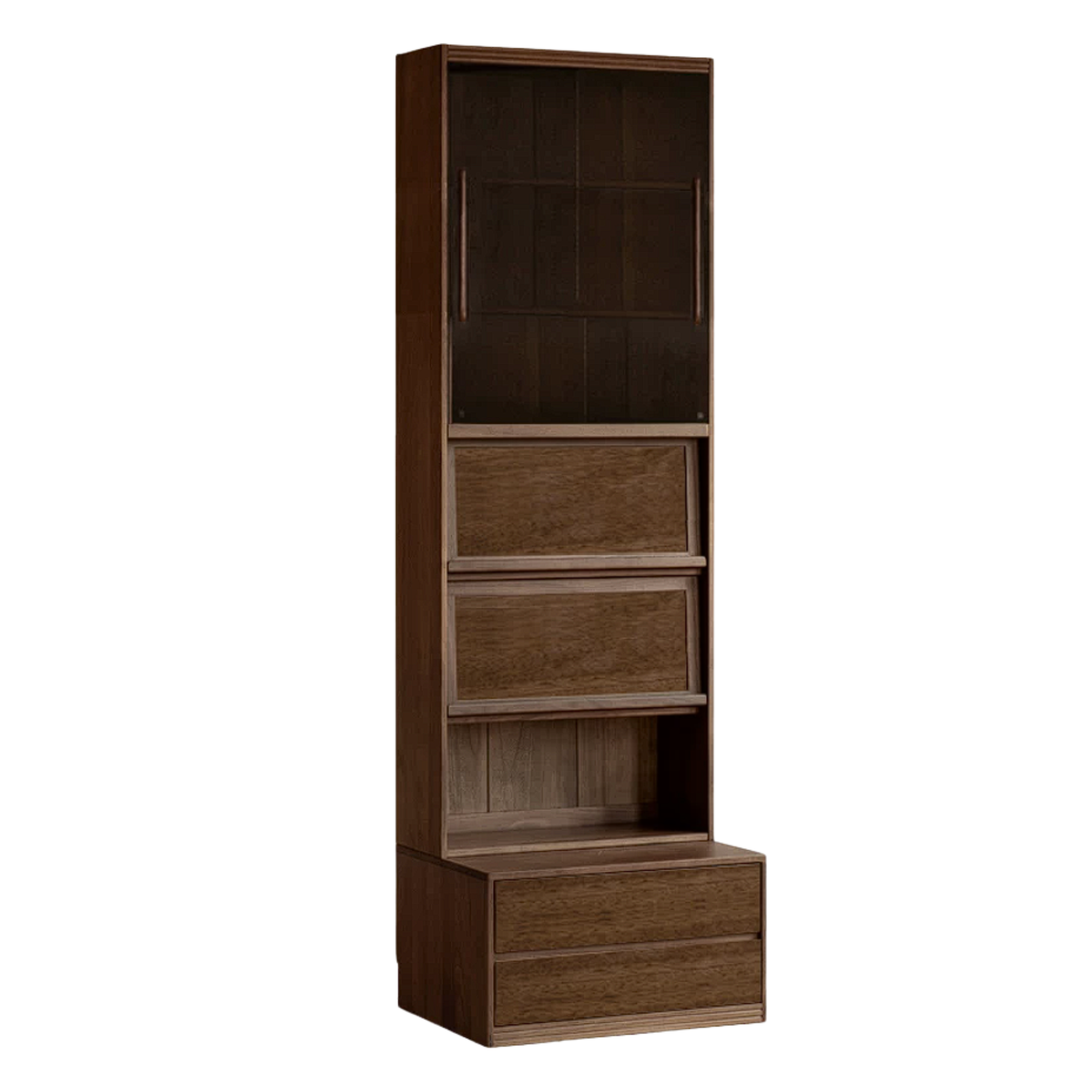 Sandalwood, Oak, Ash Solid Wood Combination Bookcase